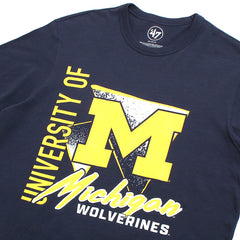 University of Michigan Wolverines Side Arm Franklin T-Shirt Atlas Blue