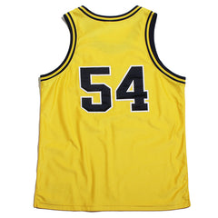 University of Michigan #54 Tractor Trailer Nike Authentic Stitched Basketball Jersey Yellow (48 - XL)