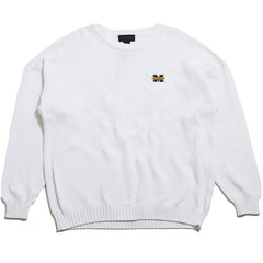 University of Michigan Left Chest Bar Antigua Knit Sweater Vintage White (2XL)