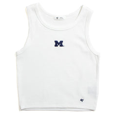 University of Michigan Wolverines Women's Micro Embroidered Baby Rib Tank Sandstone