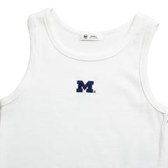 University of Michigan Wolverines Women's Micro Embroidered Baby Rib Tank Sandstone