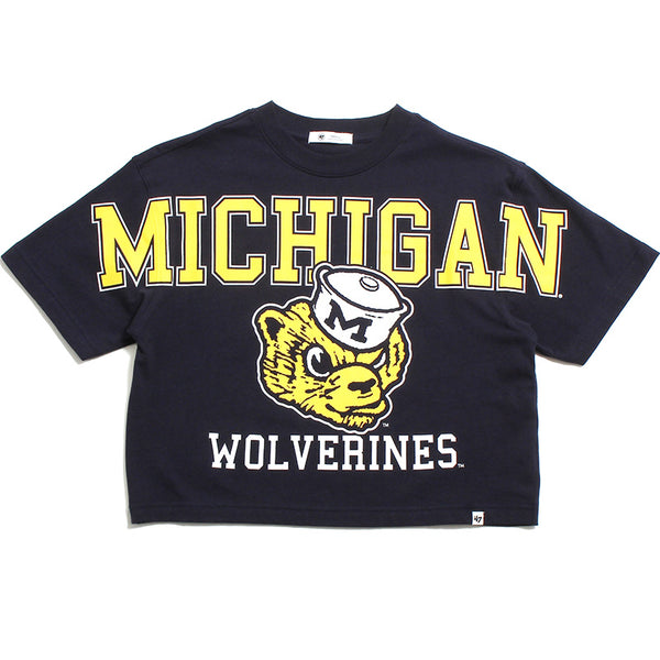 University of Michigan Wolverines Women's Outreach City Crop T-Shirt Navy