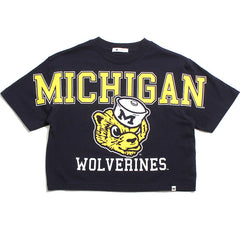 University of Michigan Wolverines Women's Outreach City Crop T-Shirt Navy