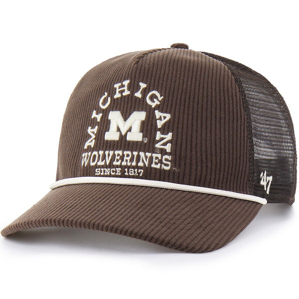University of Michigan Wolverines Ranchurro Mesh Hitch Hat Brown