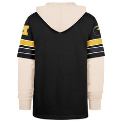 University of Michigan Wolverines Split Zone Cornerback Duo Lacer Hoodie Flint Black