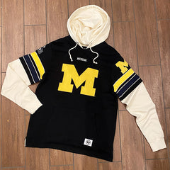 University of Michigan Wolverines Split Zone Cornerback Duo Lacer Hoodie Flint Black