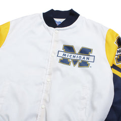 University of Michigan Fanimation Chalkline Bomber Jacket White (XL)