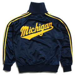 University of Michigan Back Appliqué Tailsweep Logo Cliff Keen Athletic Jacket Navy (Small)