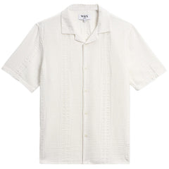 Didcot Double-Weave Seersucker Short-Sleeve Shirt Ecru