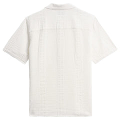 Didcot Double-Weave Seersucker Short-Sleeve Shirt Ecru