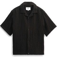 Lido Box Dobby Weave Short-Sleeve Shirt Black