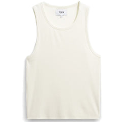 Montague Ribbed Organic Cotton Vest Ecru