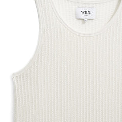 Prim Open Knit Vest Ecru