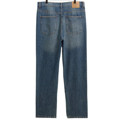 Russell Straight Fit Denim Jeans Faded Vintage Mid Blue