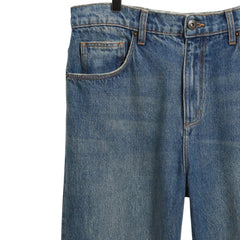Russell Straight Fit Denim Jeans Faded Vintage Mid Blue