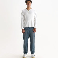 Russell Straight Fit Denim Jeans Faded Vintage Mid Blue