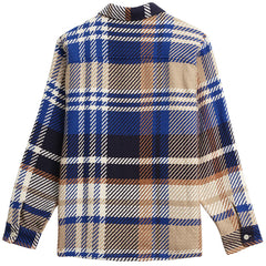 Whiting Bold Check Overshirt Blue / Tan