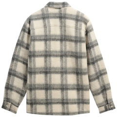 Whiting Wool Blend Overshirt Ecru / Grey Check