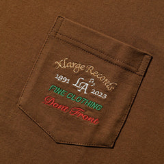XLARGE Records S/S Pocket T-Shirt Brown
