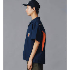 X Logo S/S Work Shirt Navy