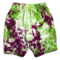 Tie Dyed Shorts Lime / Pink