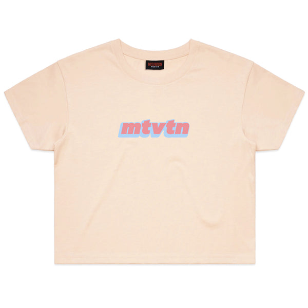 Women's MTVTN Logo Cropped T-Shirt Pale Pink
