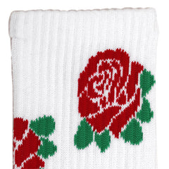 Allover Rose Socks White