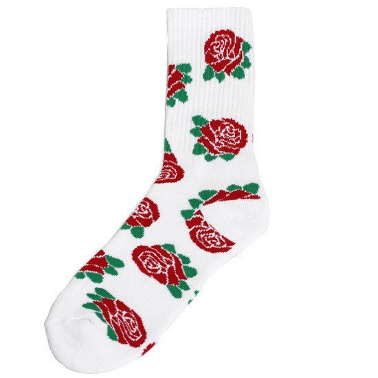 Allover Rose Socks White