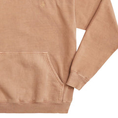 Peace Embroidery Hoodie Light Brown