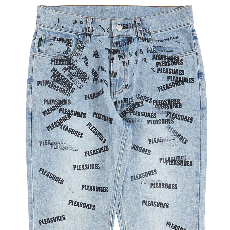 PLEASURES - Plop 5 Blue Jeans Pocket – Denim Washed