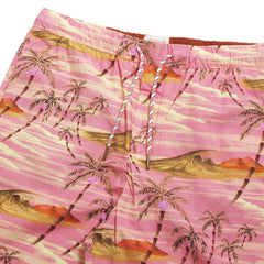 Garment-Dyed Organic Bermuda Shorts Pink Hawaiian