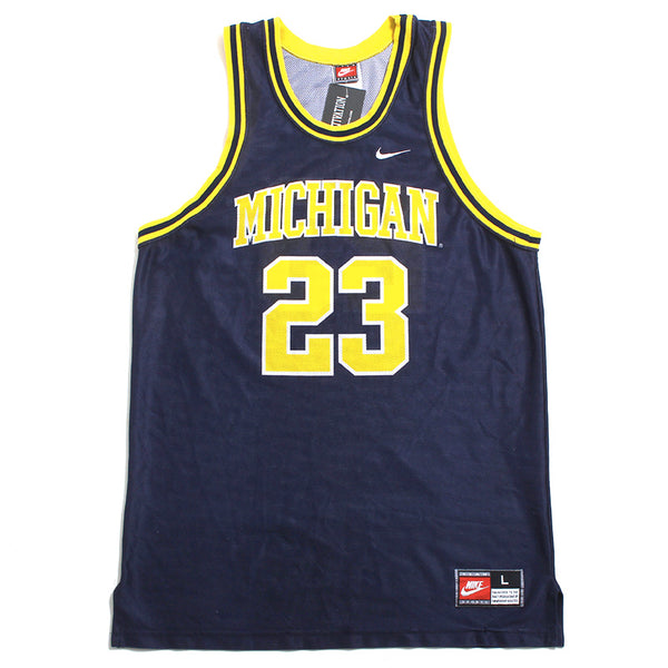 University of Michigan #23 Nike Basketball Jersey Navy (Large)