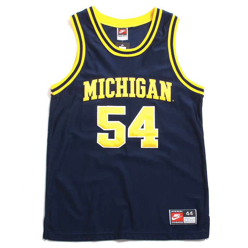 University of Michigan #54 Tractor Traylor Stitched Authentic Nike Basketball Jersey Navy (44 - Large)